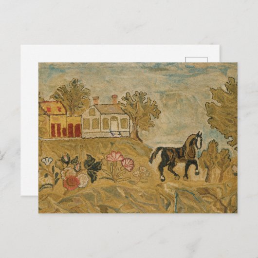 Vintages antikes Pferdebild Postkarte (Vorne/Hinten)