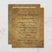 Vintages antikes Teastain Swirl Empfang Karte (Vorne/Hinten)