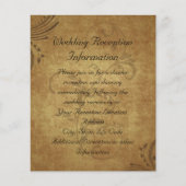 Vintages antikes Teastain Swirl Empfang Karte (Vorderseite)