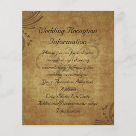 Vintages antikes Teastain Swirl Empfang Karte