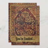 Vintages Antiquitätenbild Einladung (Vorne/Hinten)