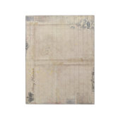 Vintages Antiquitätenblatt Notizblock (Rotiert)