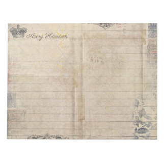 Vintages Antiquitätenblatt Notizblock