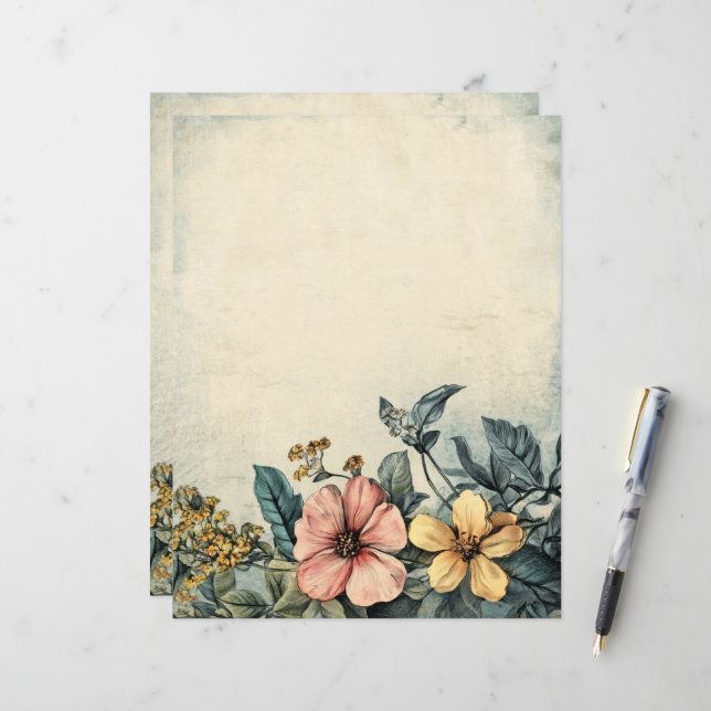 Vintages Antiquitätenbuch (Vorderseite/Rückseite Beispiel)