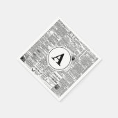 Vintages Antiquitätenmonogramm Serviette (Ecke)