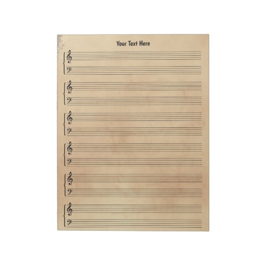 Vintages Antiquitätenpapier Notizblock (Rotiert)