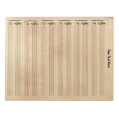 Vintages Antiquitätenpapier Notizblock (Vorderseite)