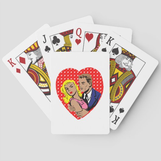 Vintages Antivalentin Spielkarten (Rückseite)
