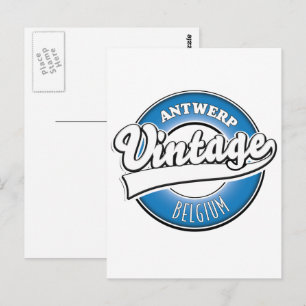 Vintages Antwerpener-Logo Postkarte