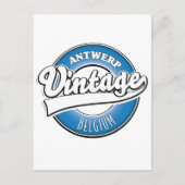 Vintages Antwerpener-Logo Postkarte (Vorderseite)