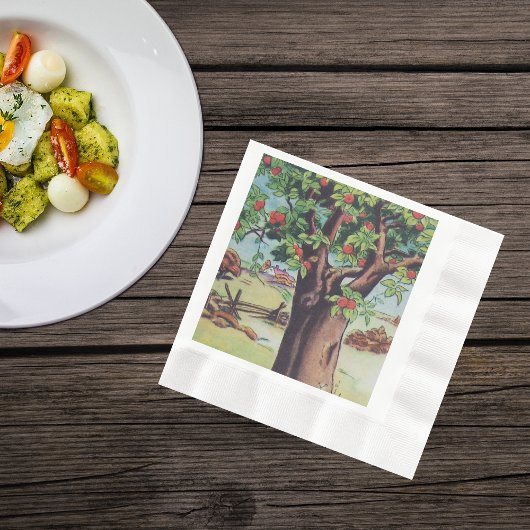 Vintages Apfelbaum-Wiesenfeld Serviette