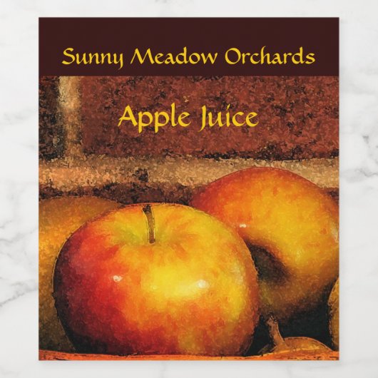Vintages Apfelsaftlabel Weinetikett (Einzelnes Label)