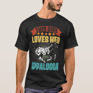 Vintages Appaloosa Pferdchen für einen Gepunkteten T-Shirt