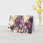 Vintages Appaloosa-Show-Pferd, Geburtstag Karte (Gelbe Blume)