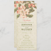 Vintages Apple Blossom-Hochzeitsprogramm Einladung (Vorne/Hinten)