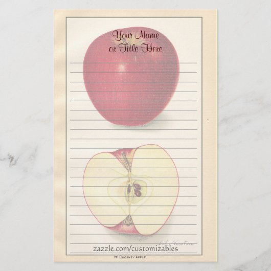 Vintages Apple-Briefpapier Briefpapier (Vorderseite)