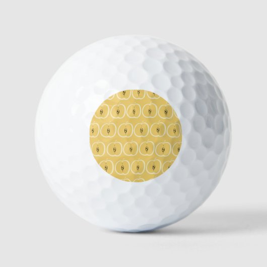 Vintages Apple-Muster: Hintergrundbild. Golfball (Vorderseite)