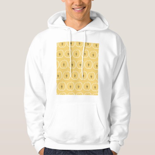 Vintages Apple-Muster: Hintergrundbild. Hoodie (Vorderseite)