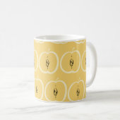 Vintages Apple-Muster: Hintergrundbild. Kaffeetasse (VorderseiteRechts)