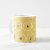 Vintages Apple-Muster: Hintergrundbild. Kaffeetasse (Vorderseite Links)
