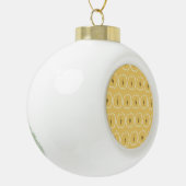 Vintages Apple-Muster: Hintergrundbild. Keramik Kugel-Ornament (Links)