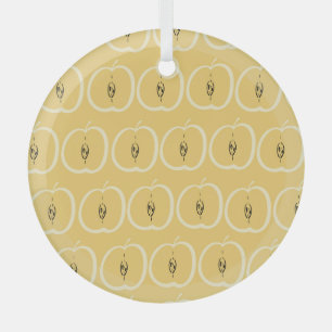 Vintages Apple-Muster: Hintergrundbild. Ornament Aus Glas