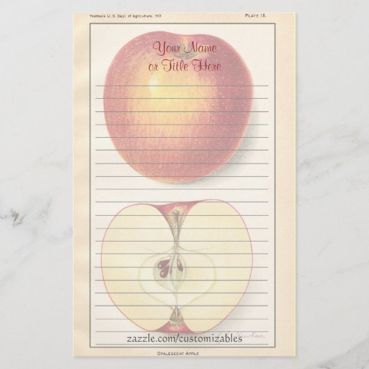 Vintages Apple-Papier Briefpapier (Vorderseite)