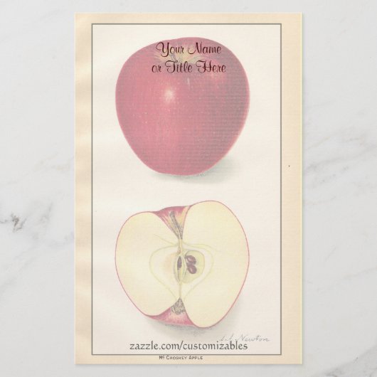 Vintages Apple-Papier Briefpapier (Vorderseite)