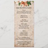 Vintages Apricot Lilies Hochzeitsprogramm Programm (Rückseite)