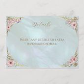 Vintages Aqua Brautparty Tee Party Begleitkarte (Vorderseite)