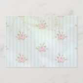 Vintages Aqua Brautparty Tee Party Begleitkarte (Rückseite)