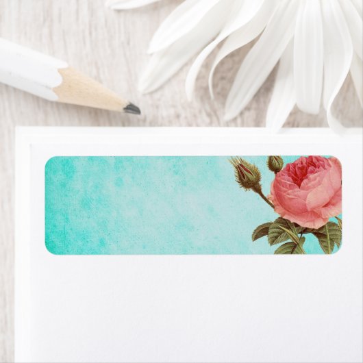 Vintages Aqua mit Rose UAWG (Insitu)