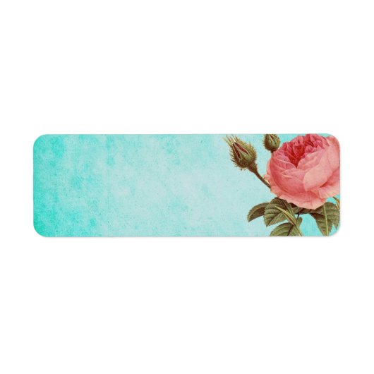 Vintages Aqua mit Rose UAWG (Vorne)