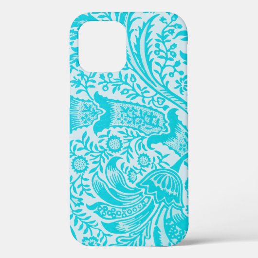 Vintages Aqua Turquoise Art Phone Case (Rückseite)