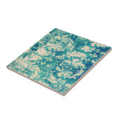 Vintages Aquagrunge-Damast-Muster Fliese (Seite)