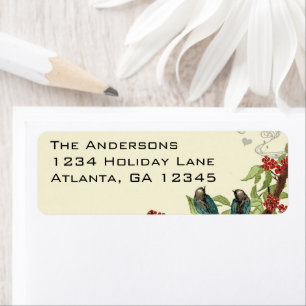 Vintages Aquamarines Birds-Burgunder-Branchenname