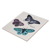 Vintages aquamarines blaues lila rosa fliese (Seite)