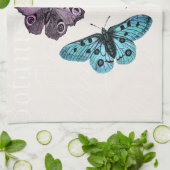 Vintages aquamarines blaues lila rosa geschirrtuch (Gefaltet)