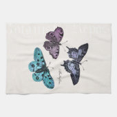 Vintages aquamarines blaues lila rosa geschirrtuch (Horizontal)