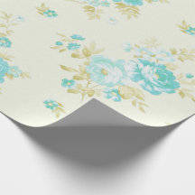Vintages aquamarines Blumenmuster