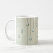 Vintages aquamarines Kristall-Pendelmuster Kaffeetasse (Links)