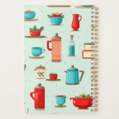 Vintages Aquamarines Red Kiteschema Planer (Rückseite)