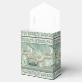 Vintages Aquamarines Tee & Rose Zelt Gefallen Box Geschenkschachtel (Geöffnet)