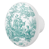 Vintages aquamarines Türkis Keramikknauf (Rechts)