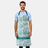 Vintages aquamarines Türkis Schürze (Getragen)