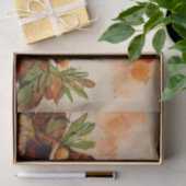 Vintages Aquarell Erntedank Türkei Abendessen Seidenpapier (Geschenk)