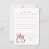 Vintages Aquarell Pink Babytragen Babyberatung Mitteilungskarte (Vorderseite)