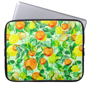 Vintages Aquarellmuster - Lemon Zweig mit fl Laptopschutzhülle