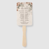 Vintages Aquarellrost Terrakotta-Rose-Programm Fächer (Rückseite)