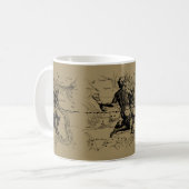 Vintages Aquarius-Sternbild von Hevelius 1690 Kaffeetasse (Vorderseite Links)
